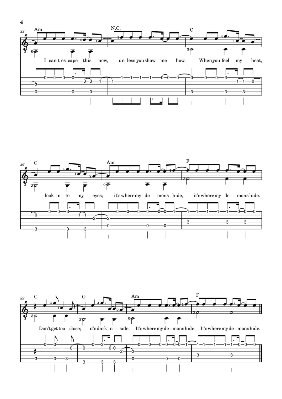 Demons Demons Acoustic Guitar scores gallery preview page 4