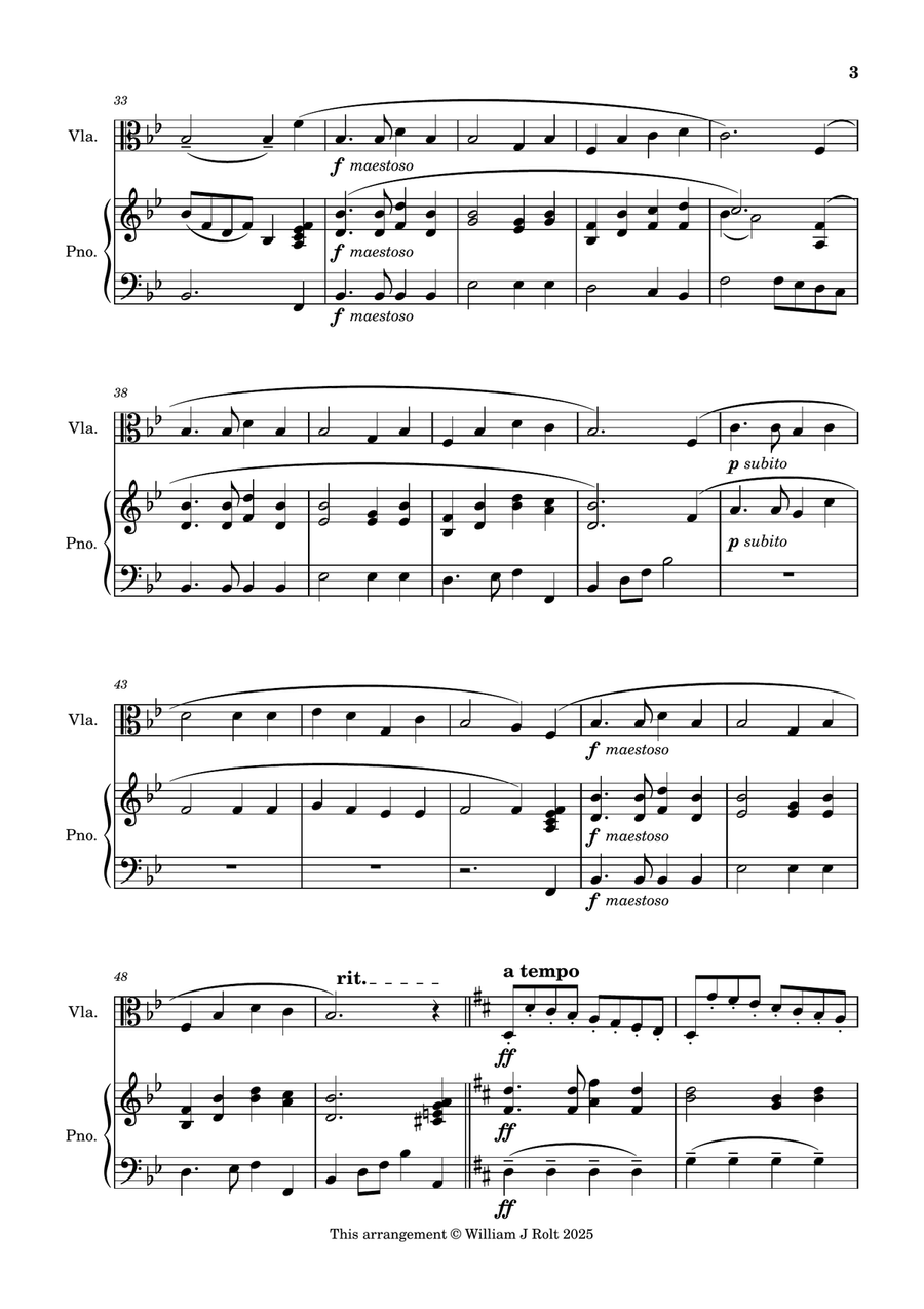 Stand up, stand up for Jesus (for viola and piano) Piano scores gallery preview page 3