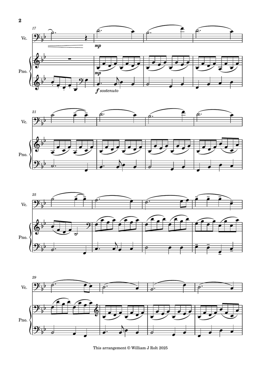 Stand up, stand up for Jesus (for cello and piano) Piano scores gallery preview page 2