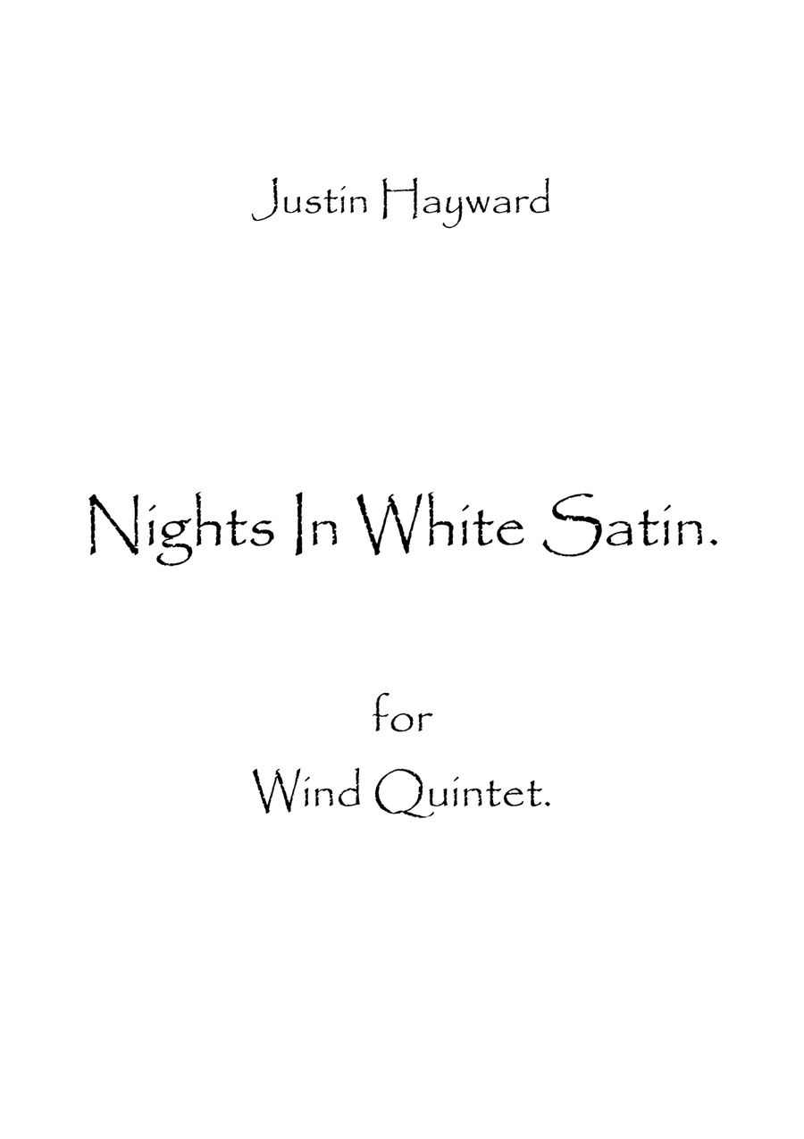 Nights In White Satin Nights In White Satin Woodwind Quintet scores gallery preview page 1