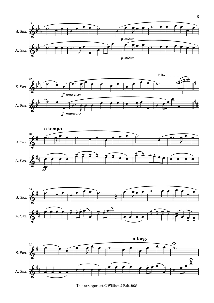 Stand up, stand up for Jesus (for soprano and alto saxophones) Soprano Saxophone scores gallery preview page 3