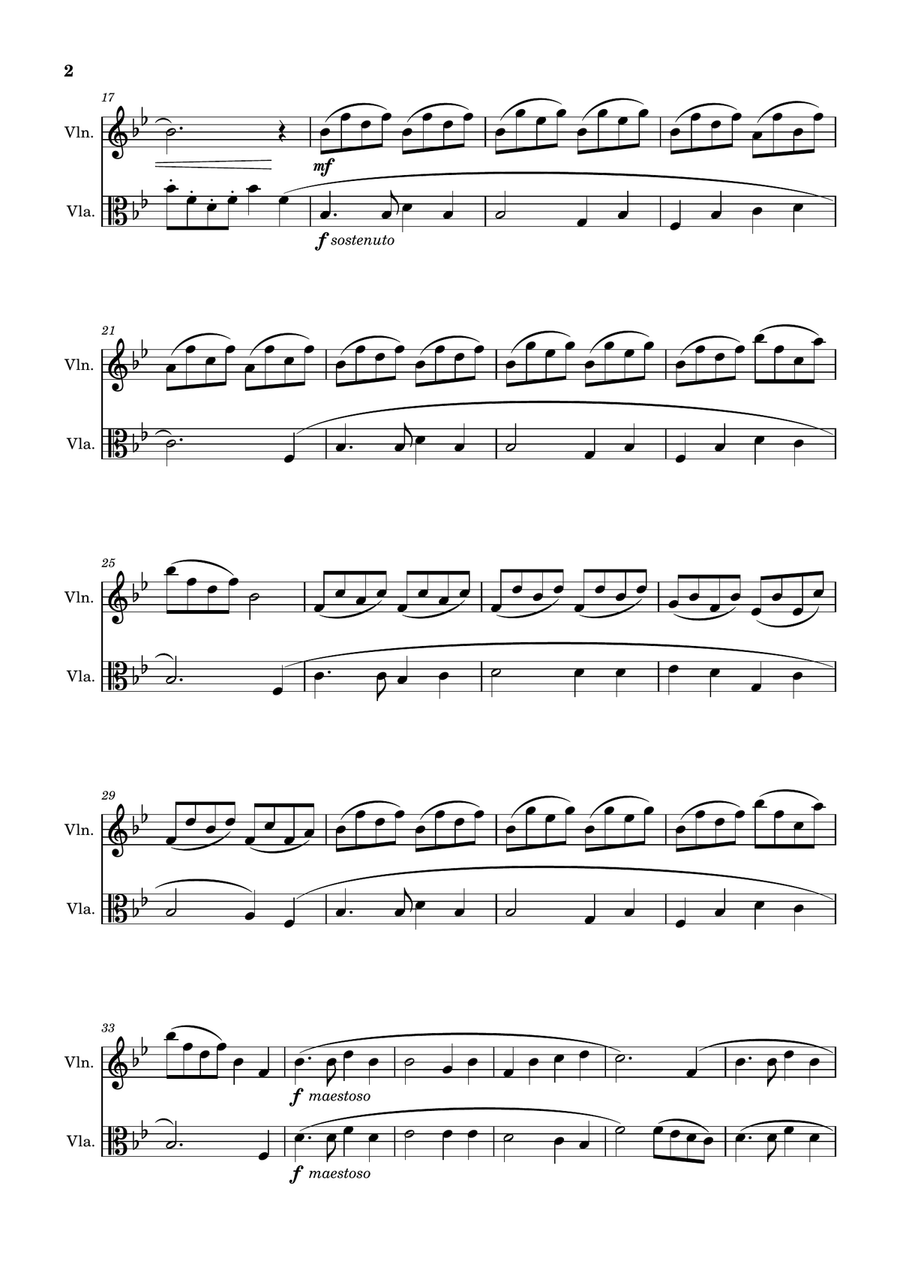 Stand up, stand up for Jesus (for violin and viola) String Duet scores gallery preview page 2