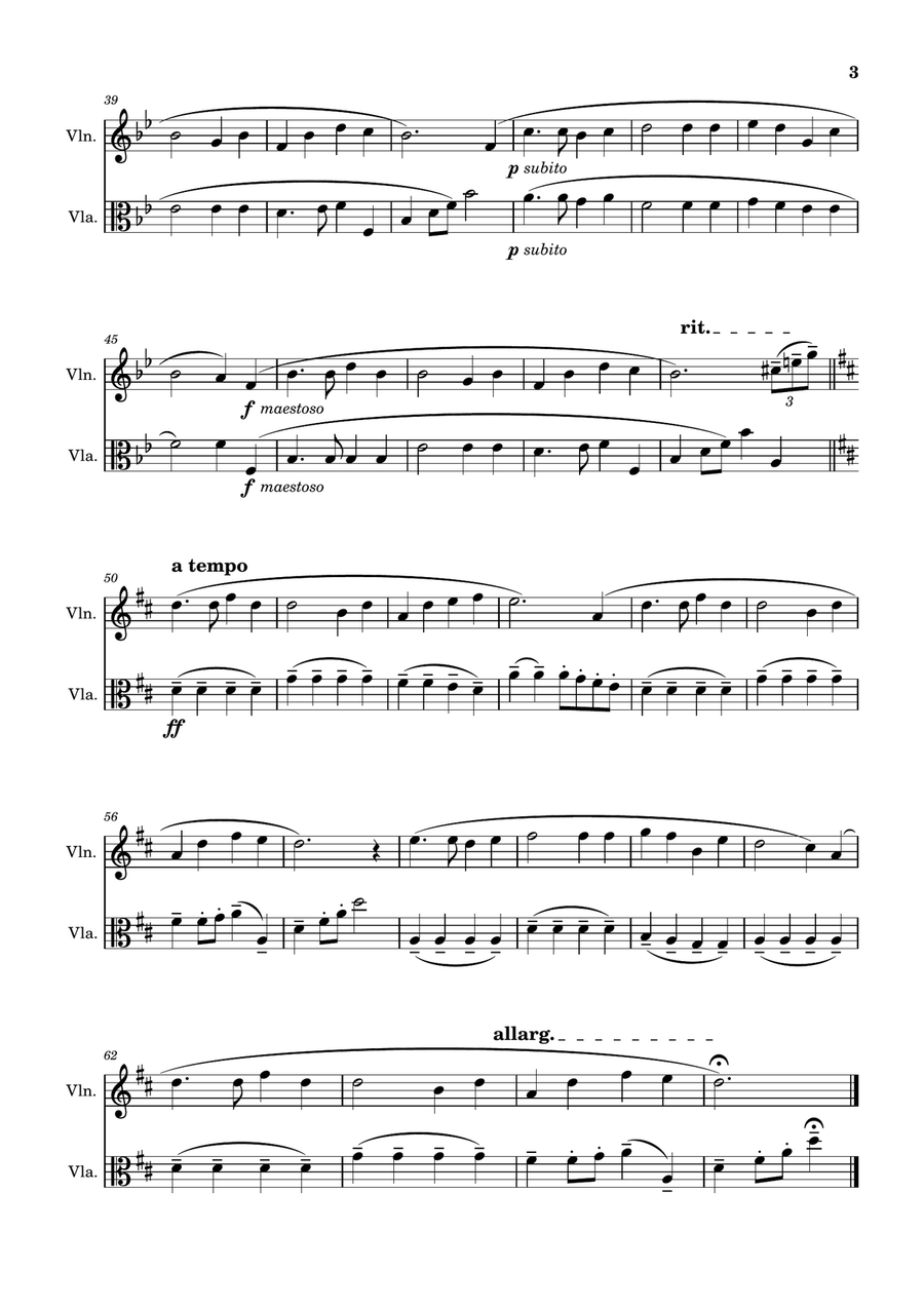 Stand up, stand up for Jesus (for violin and viola) String Duet scores gallery preview page 3
