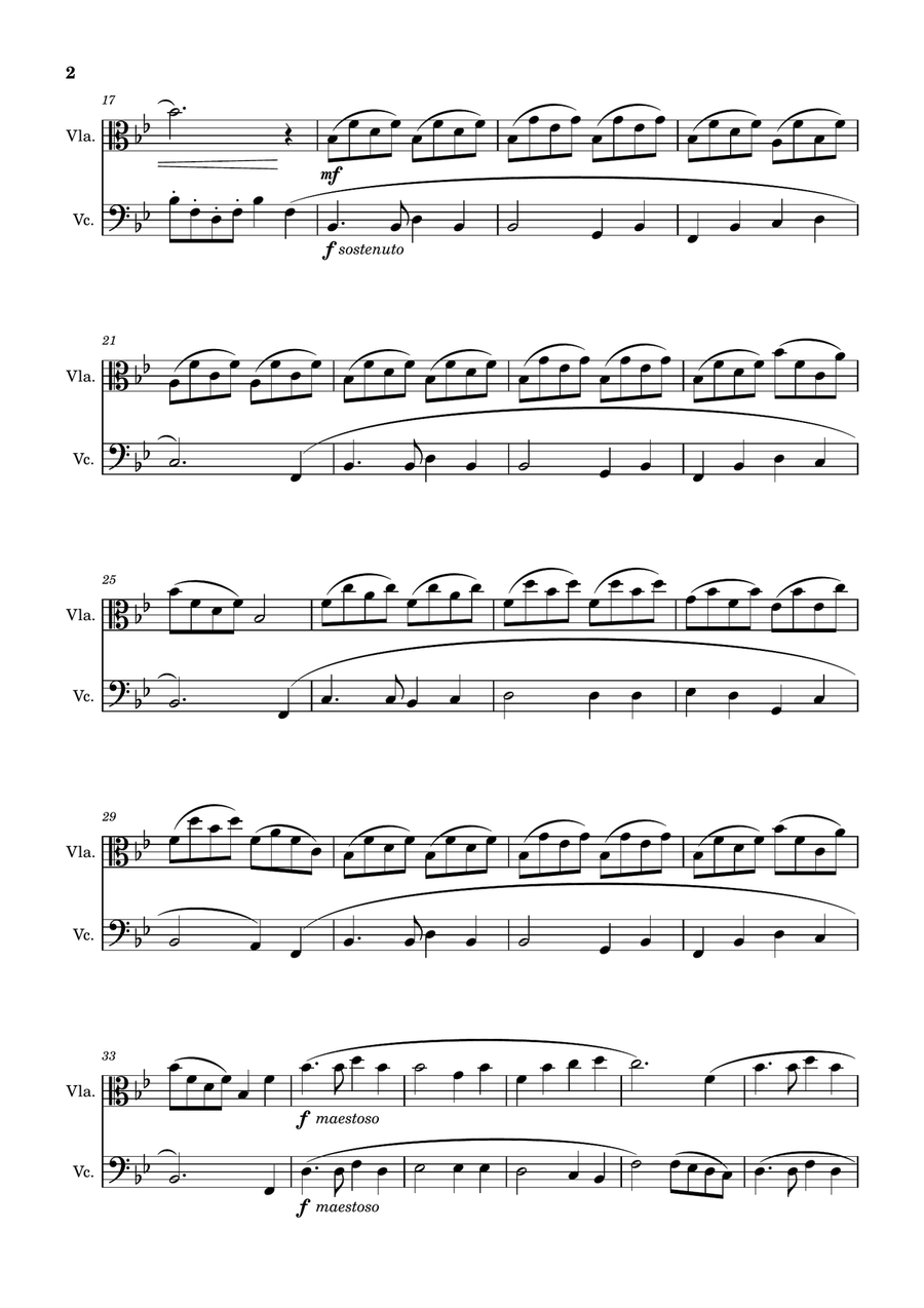 Stand up, stand up for Jesus (for viola and cello) String Duet scores gallery preview page 2