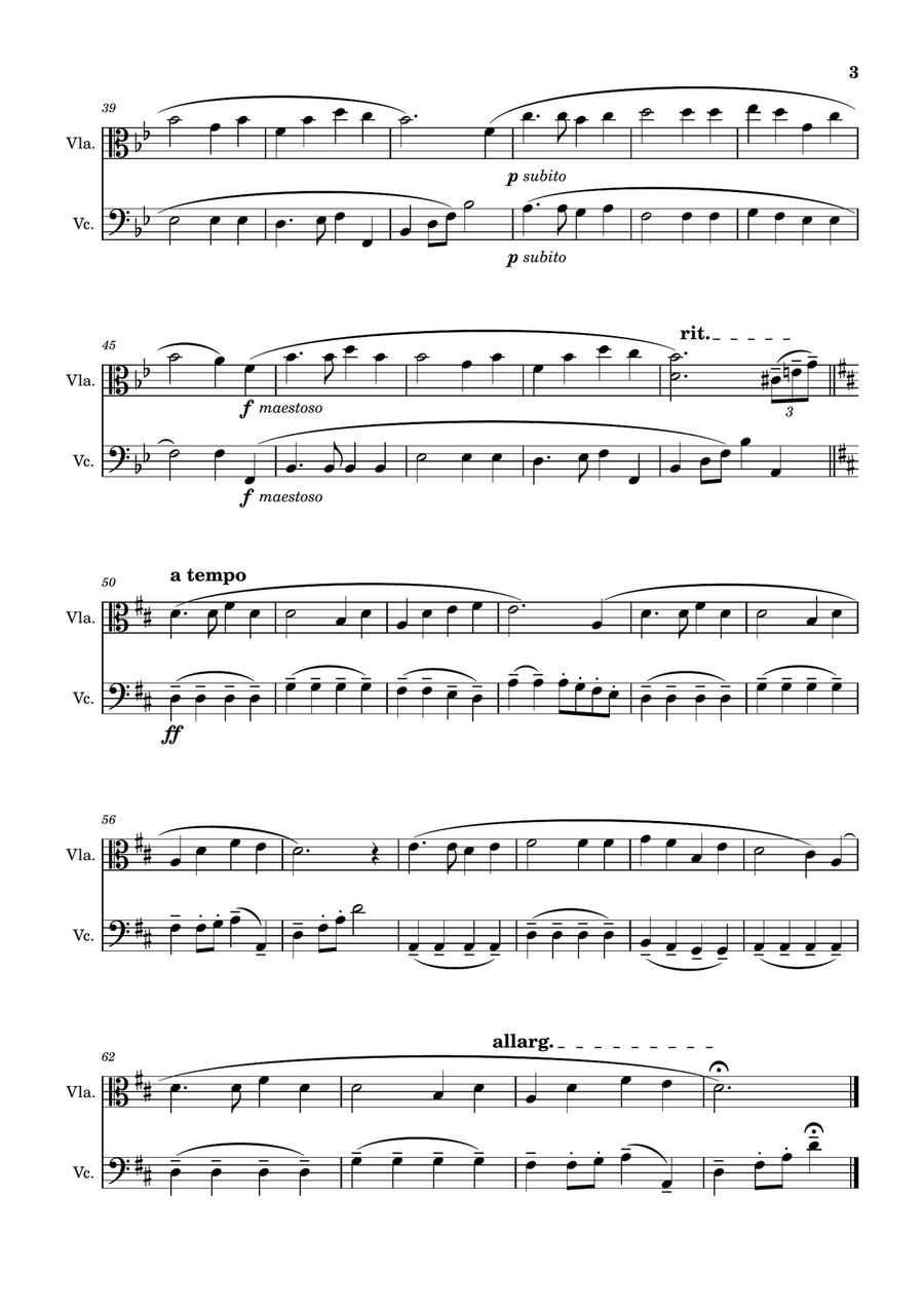 Stand up, stand up for Jesus (for viola and cello) String Duet scores gallery preview page 3