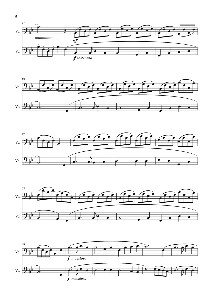 Stand up, stand up for Jesus (for 2 cellos) String Duet scores gallery preview page 2