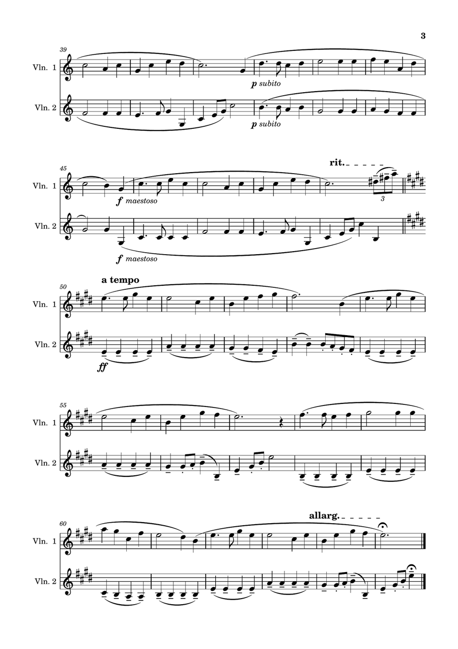 Stand up, stand up for Jesus (for 2 violins) String Duet scores gallery preview page 3