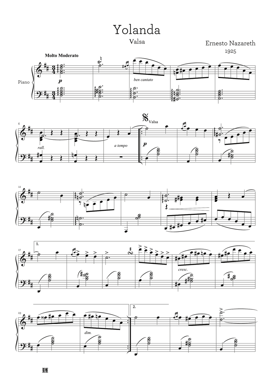 Yolanda Chamber Music scores gallery preview page 1