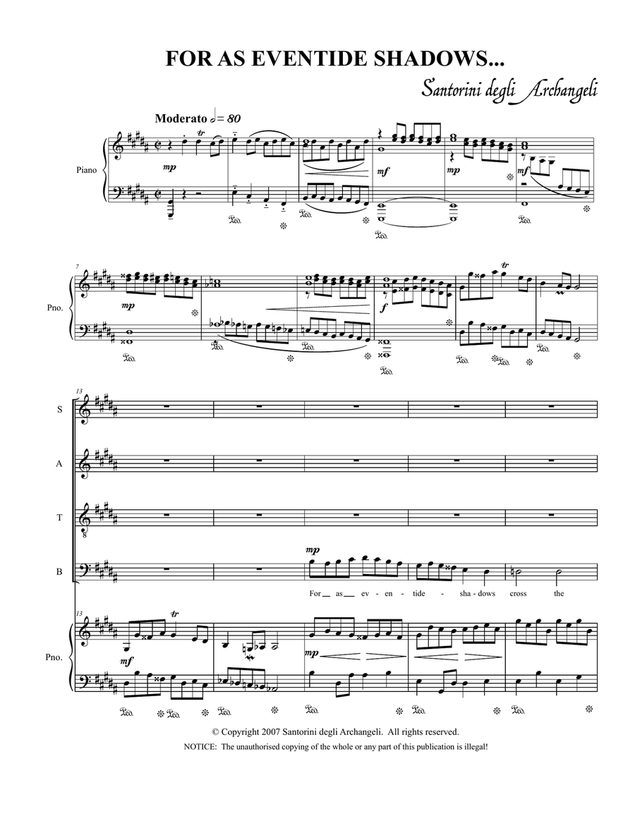 For As Eventide Shadows... Divisi scores gallery preview page 2