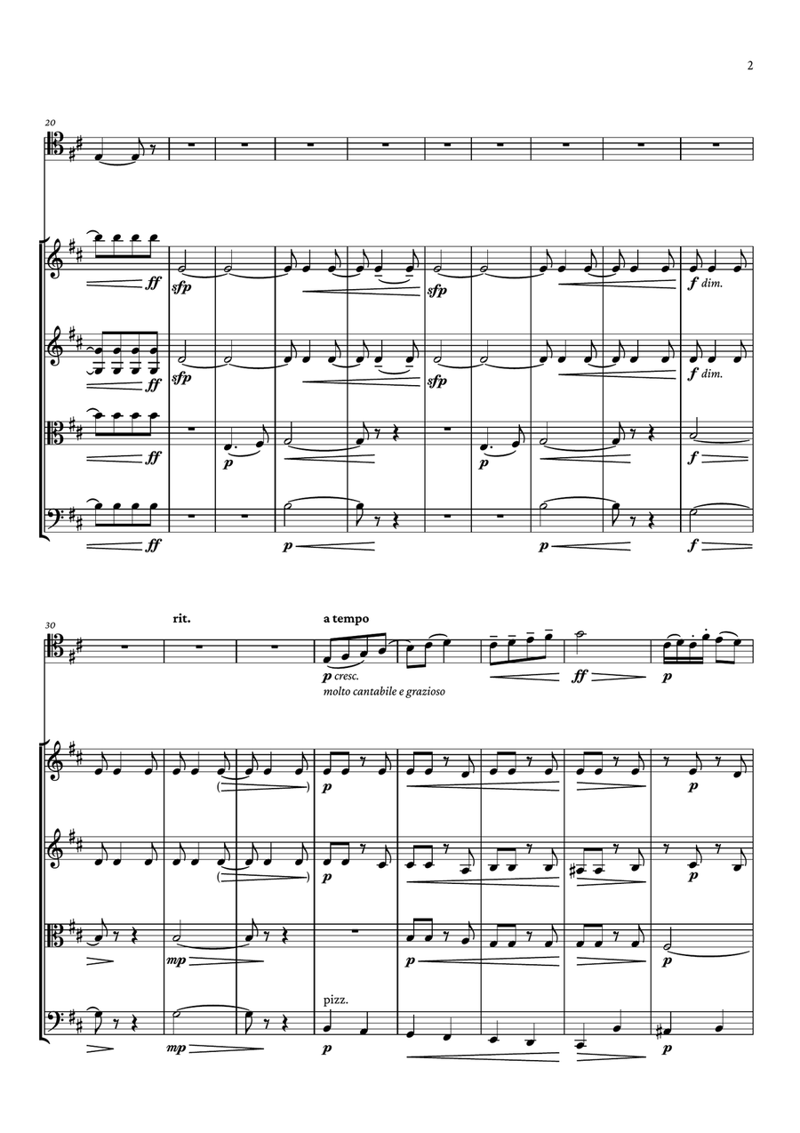 Pezzo capriccioso, Op. 62 String Quartet scores gallery preview page 2
