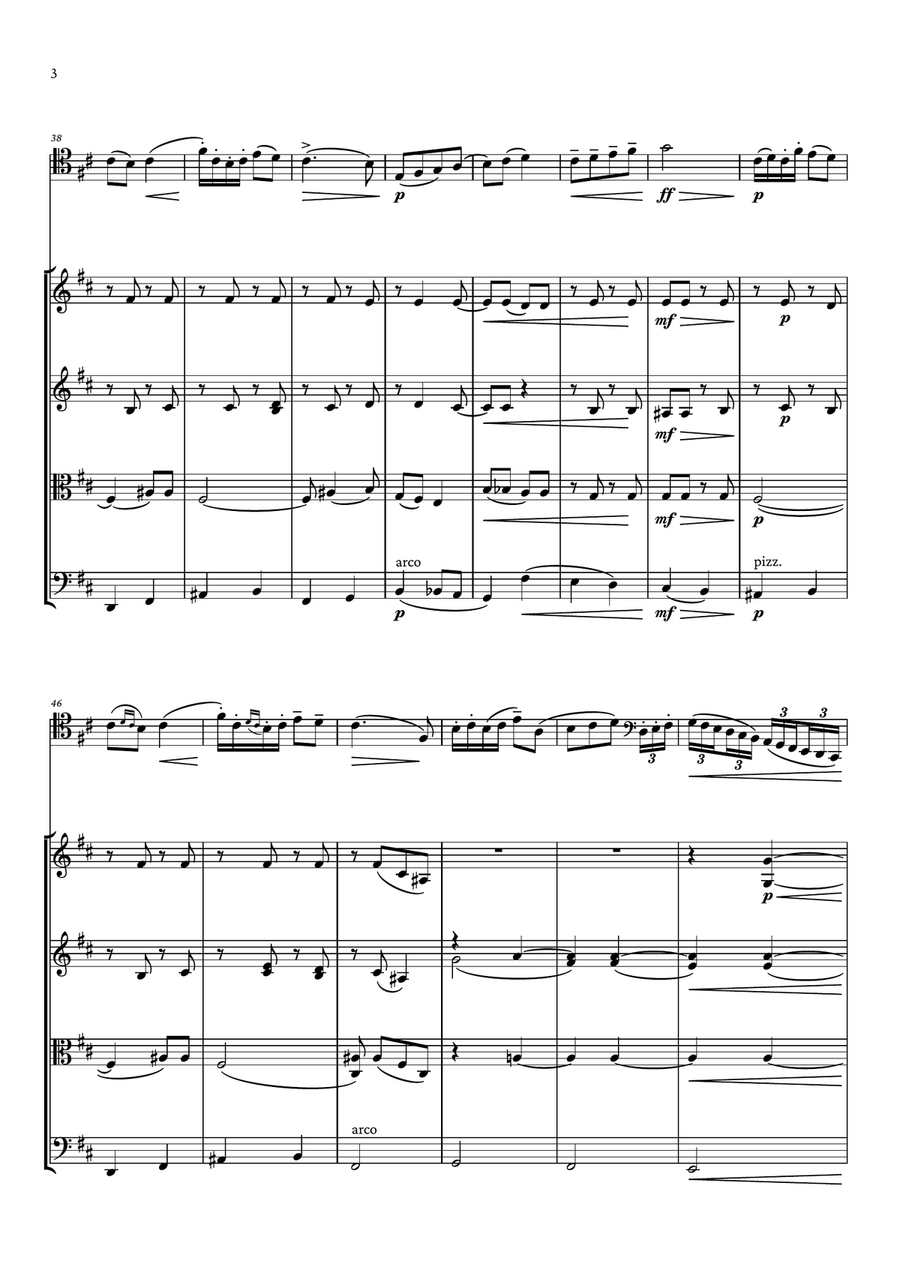 Pezzo capriccioso, Op. 62 String Quartet scores gallery preview page 3