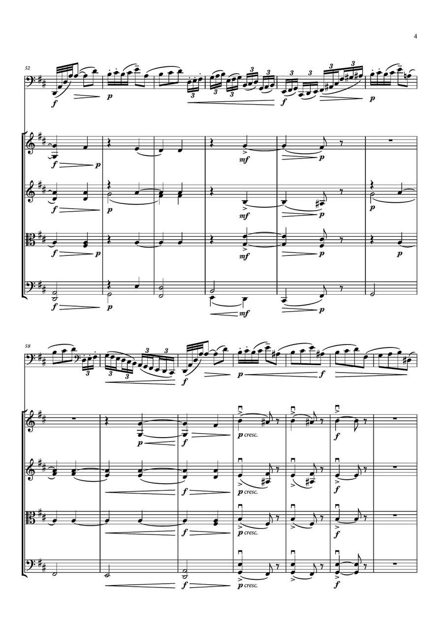 Pezzo capriccioso, Op. 62 String Quartet scores gallery preview page 4