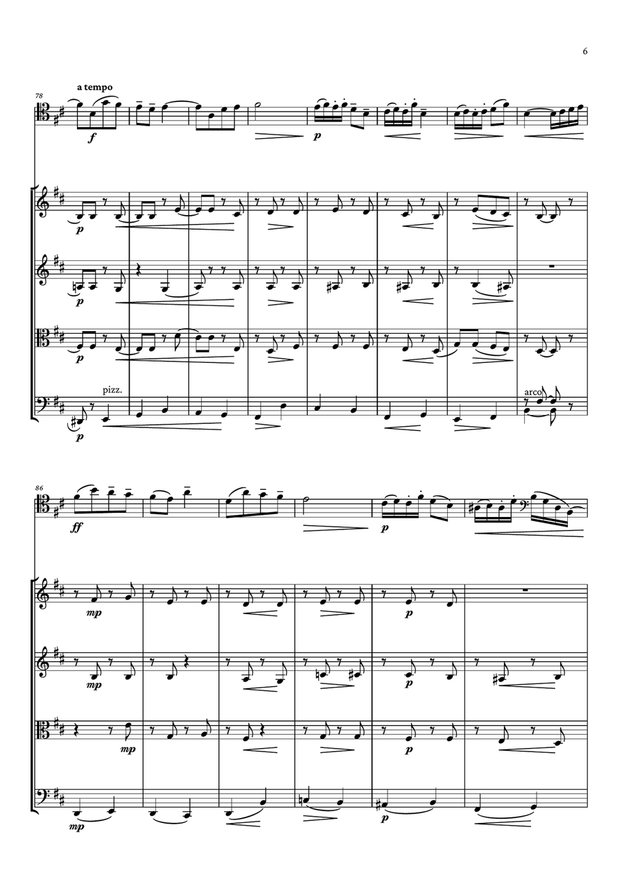 Pezzo capriccioso, Op. 62 String Quartet scores gallery preview page 6