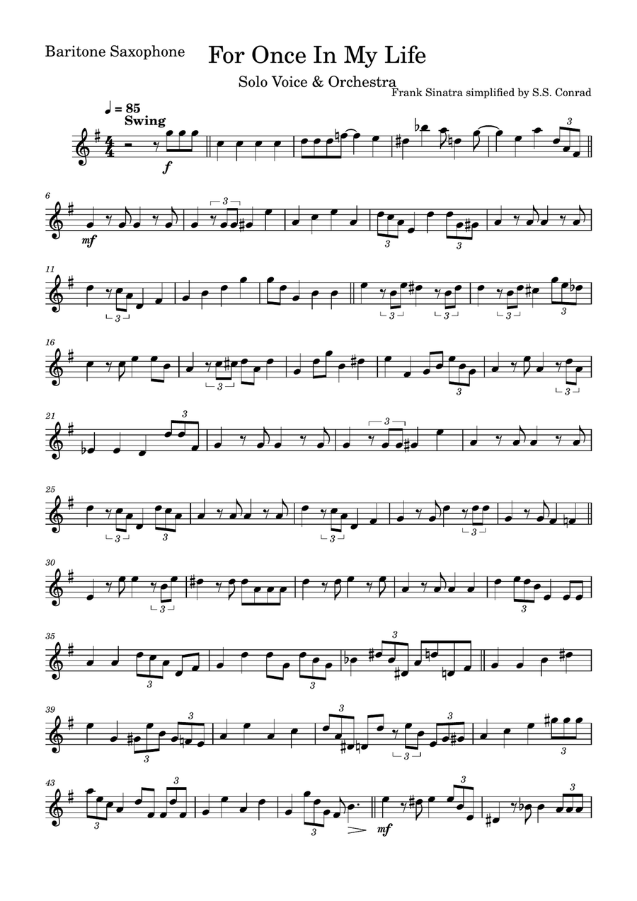 For Once In My Life For Once In My Life Concert Band scores gallery preview page 3