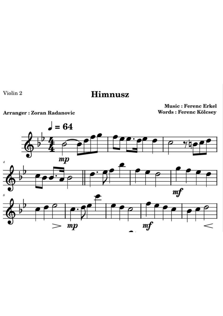 Himnusz - hungarian national anthem String Orchestra scores gallery preview page 3