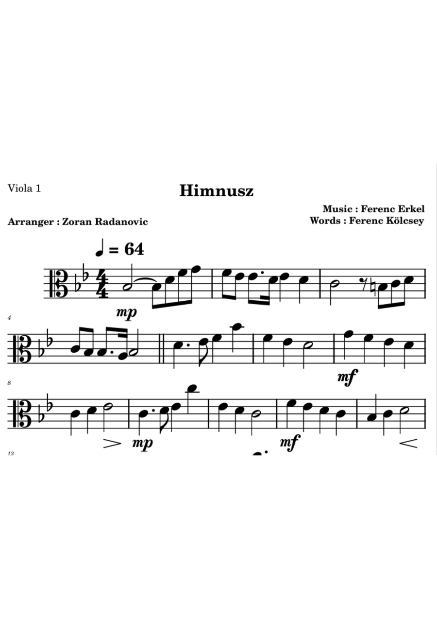 Himnusz - hungarian national anthem String Orchestra scores gallery preview page 4