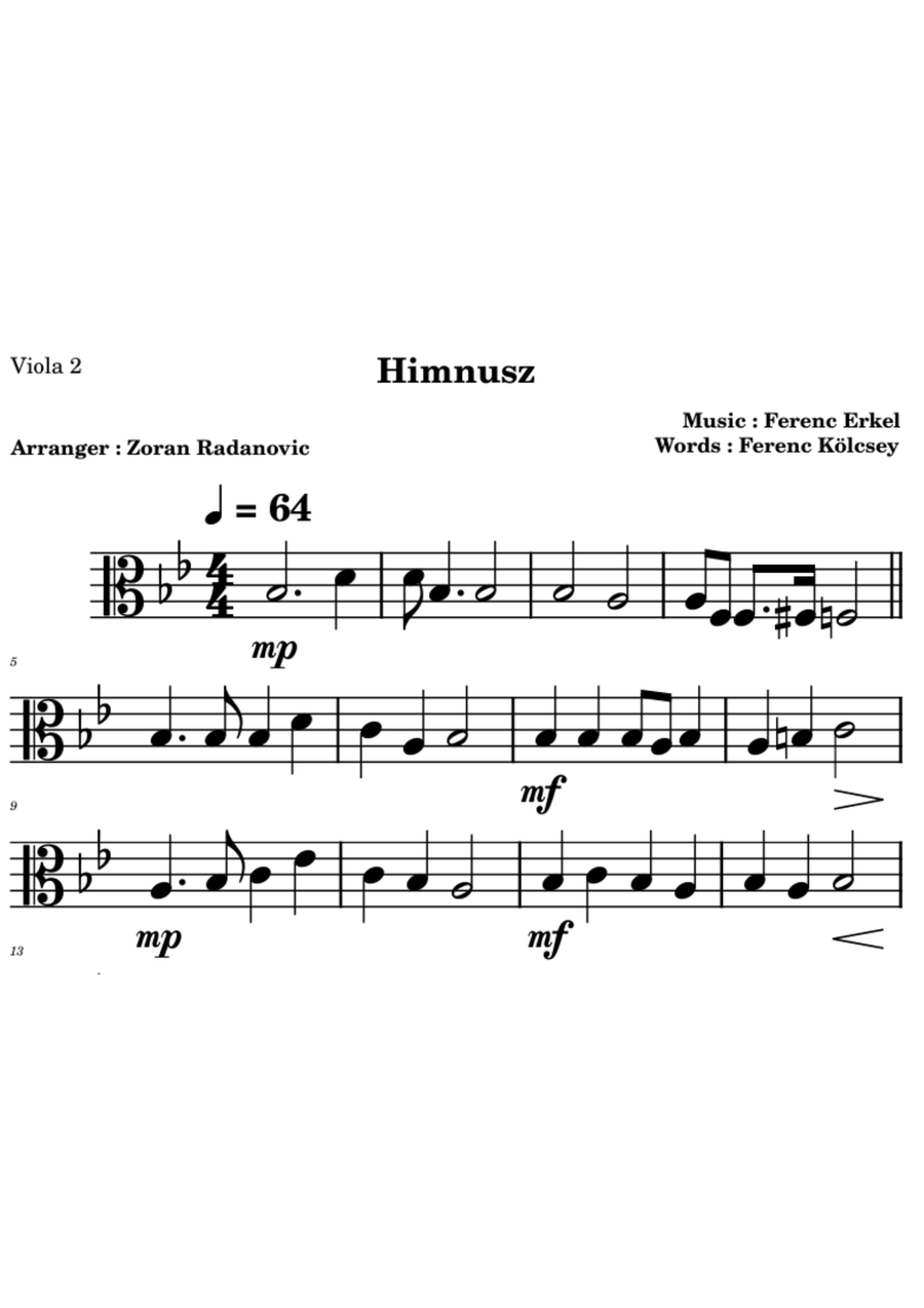 Himnusz - hungarian national anthem String Orchestra scores gallery preview page 5