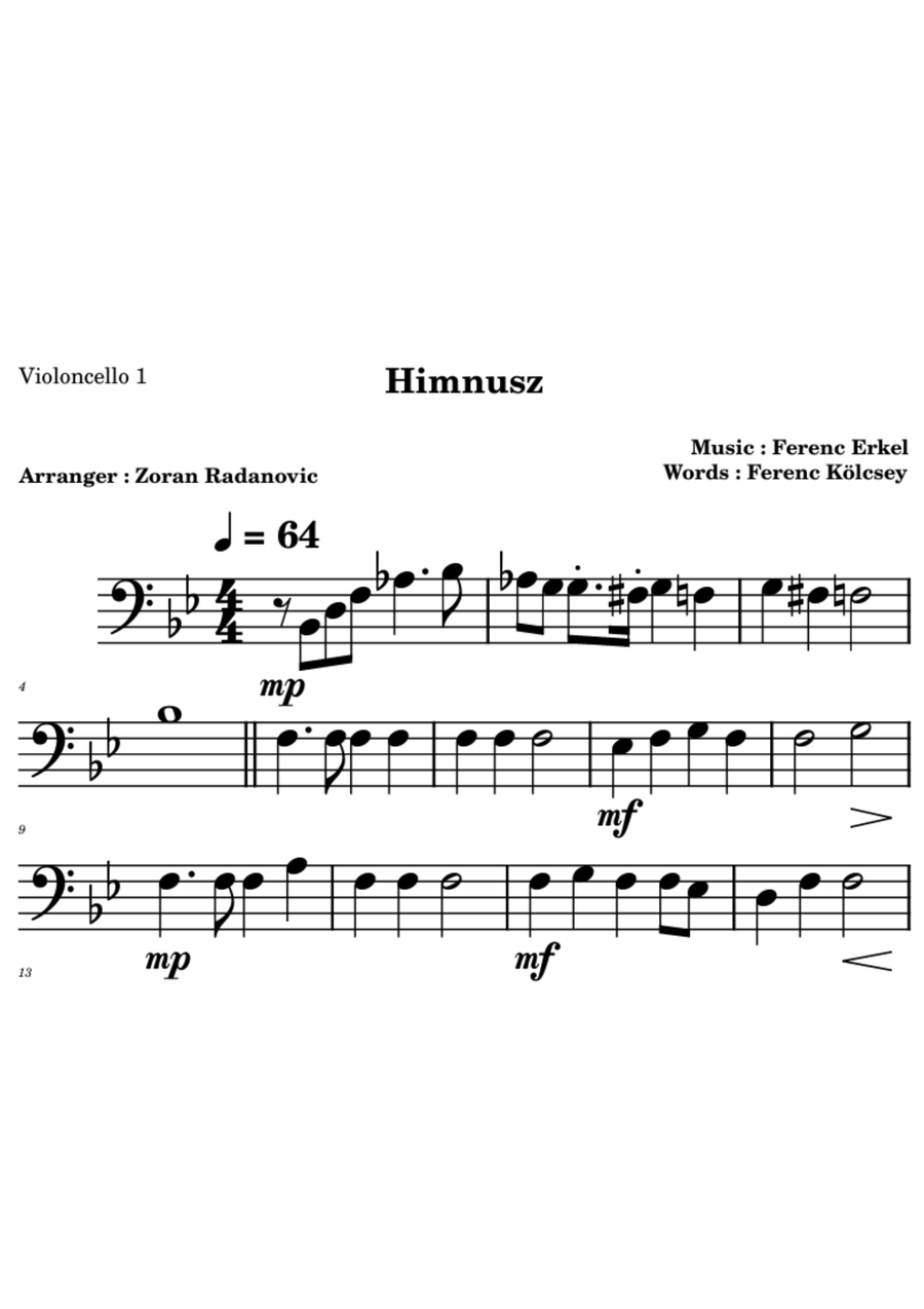 Himnusz - hungarian national anthem String Orchestra scores gallery preview page 6