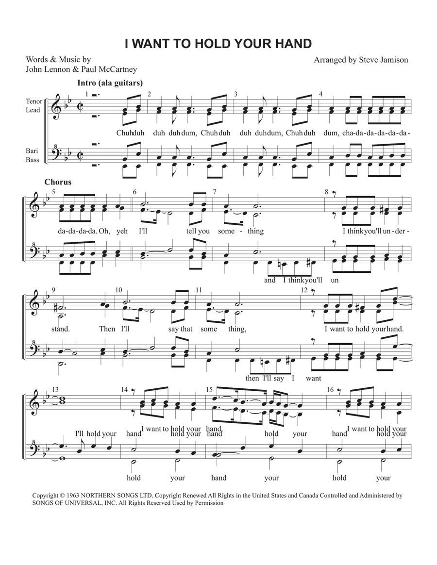 I Want To Hold Your Hand I Want To Hold Your Hand SSAA scores gallery preview page 1