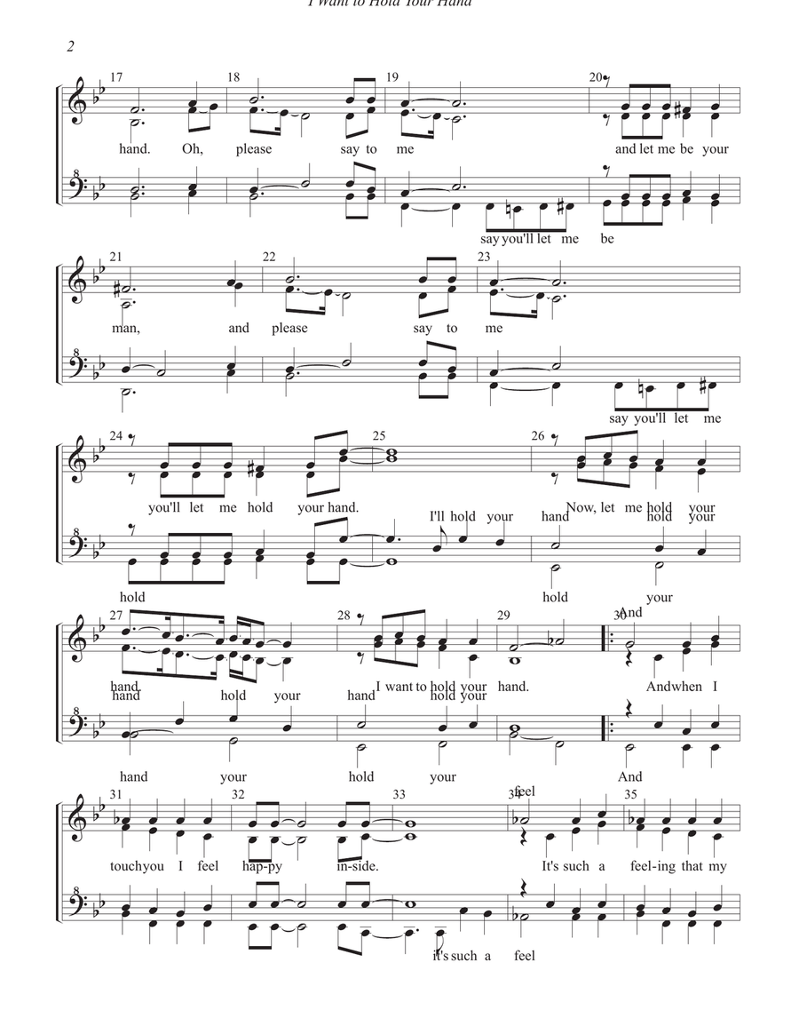 I Want To Hold Your Hand I Want To Hold Your Hand SSAA scores gallery preview page 2