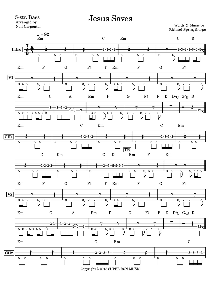 Jesus Saves Jesus Saves Acoustic Guitar scores gallery preview page 2