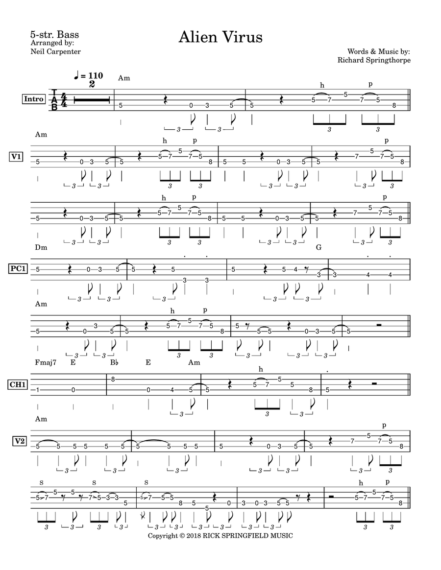Alien Virus Alien Virus Acoustic Guitar scores gallery preview page 2