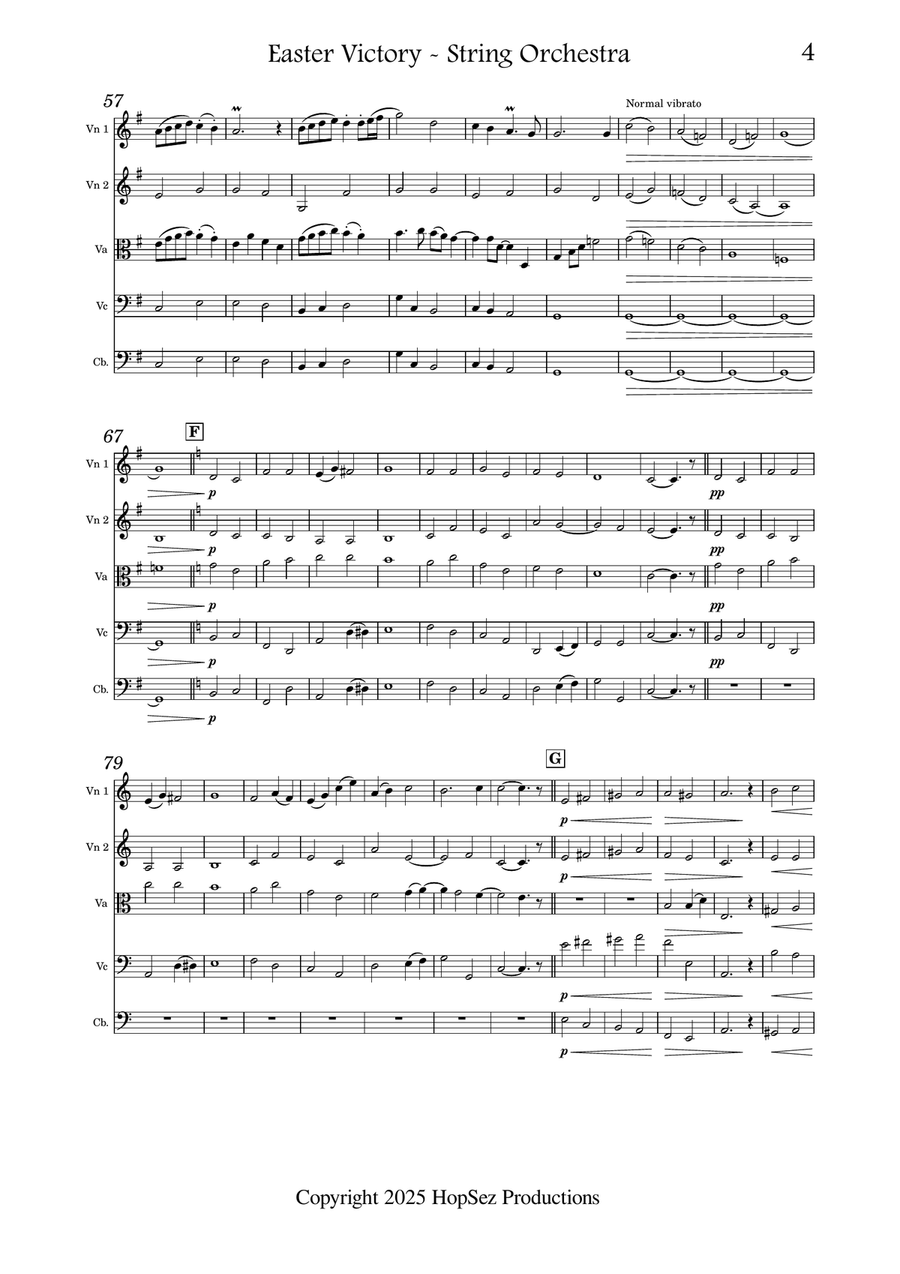 Easter Victory - Medley for String Orchestra String Orchestra scores gallery preview page 4
