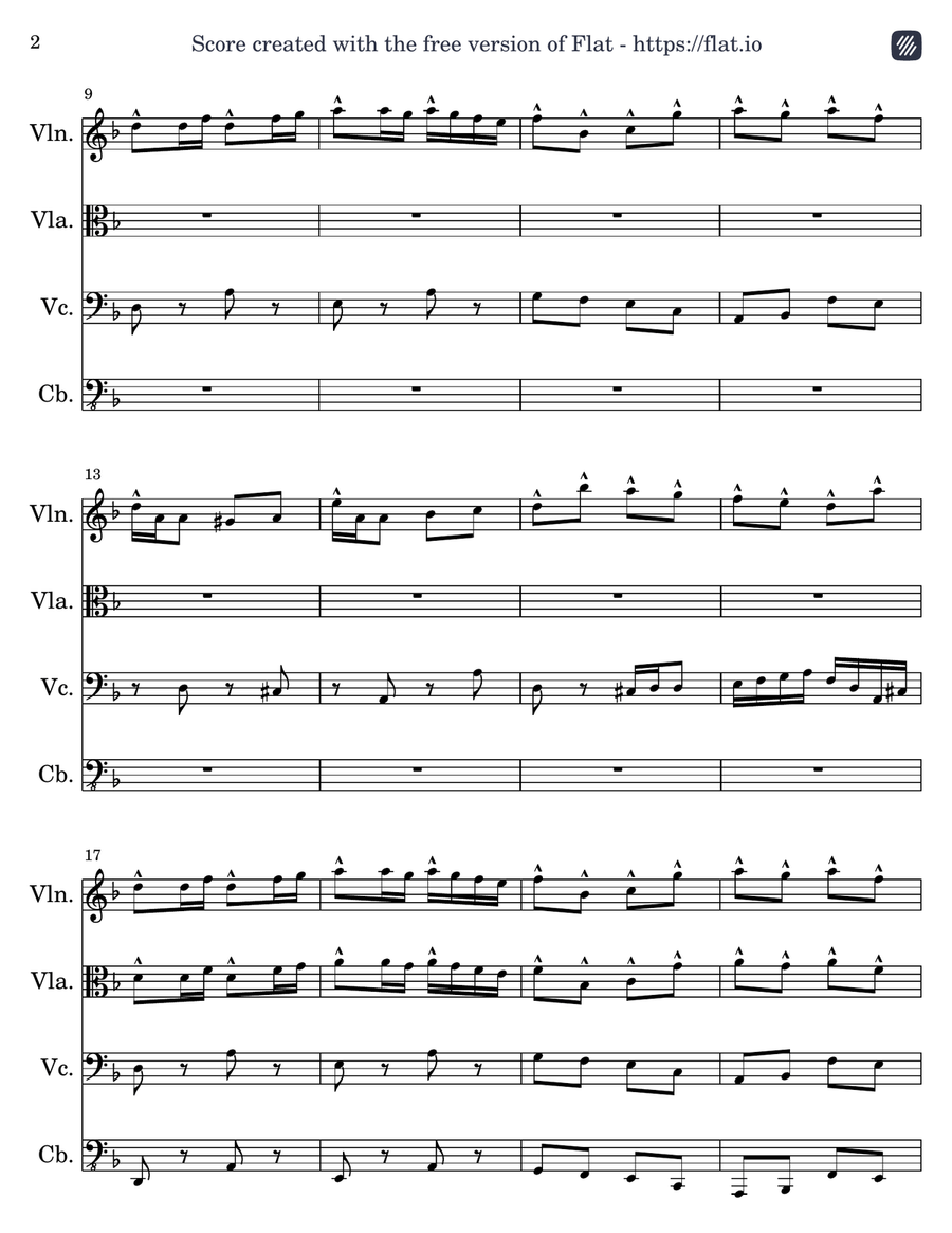 Hell For Leather Dance - Score Only String Quartet scores gallery preview page 2