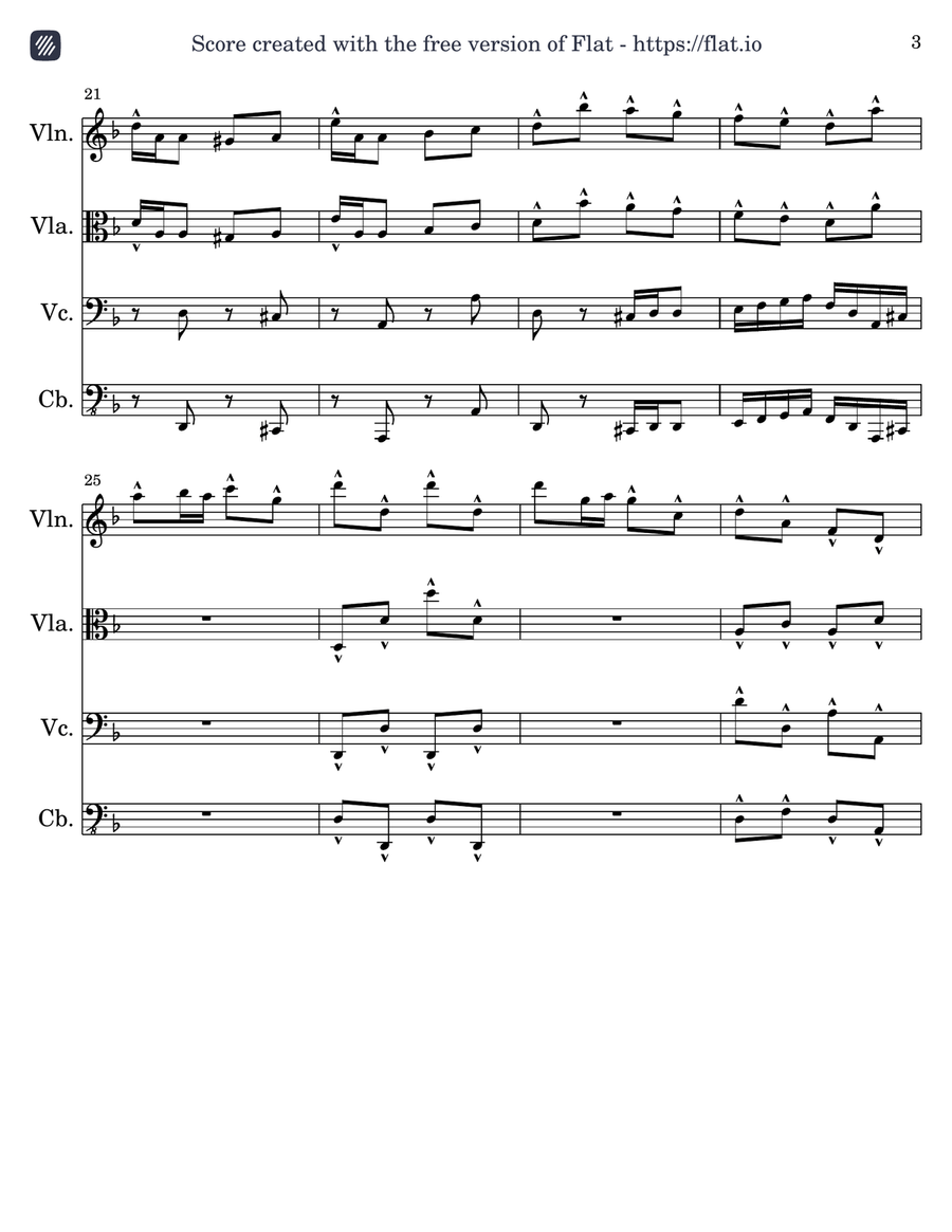 Hell For Leather Dance - Score Only String Quartet scores gallery preview page 3