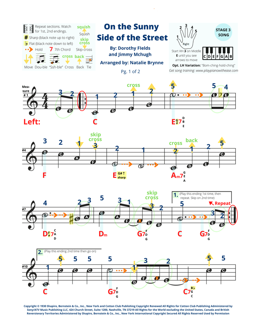 On The Sunny Side Of The Street Piano scores gallery preview page 2