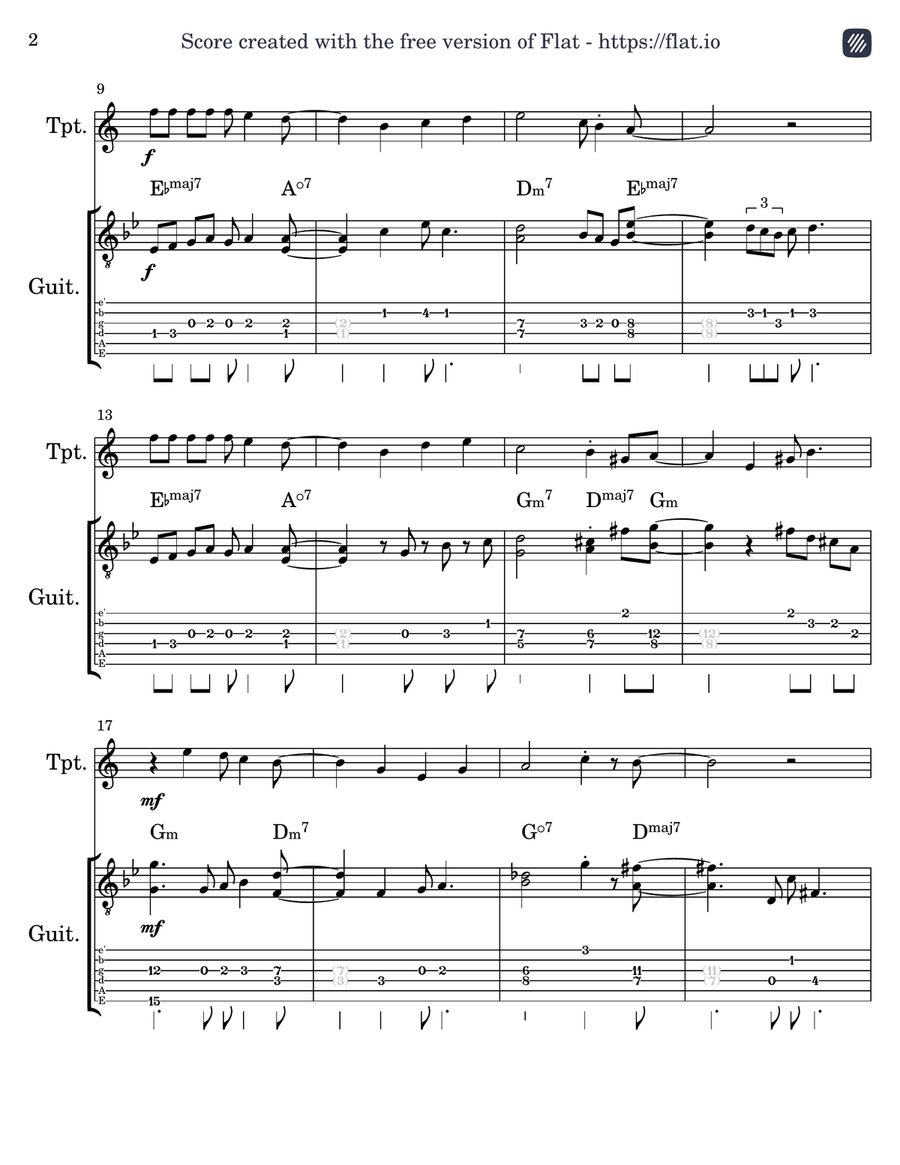 Spruce Spring Tea Spruce Spring Tea Trumpet Duet scores gallery preview page 2