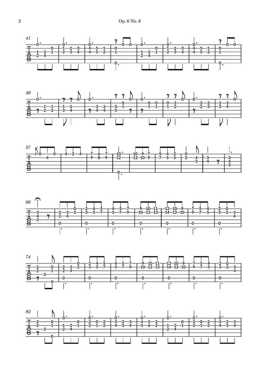 Etude Op. 6 No. 6 Acoustic Guitar scores gallery preview page 2