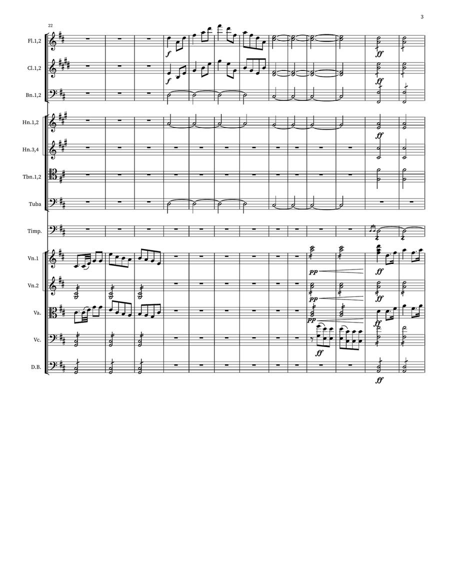 Serenade For Symphony In D Major Large Ensemble scores gallery preview page 3
