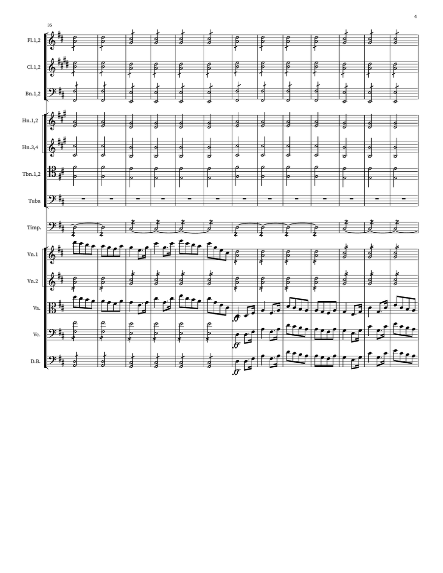 Serenade For Symphony In D Major Large Ensemble scores gallery preview page 4