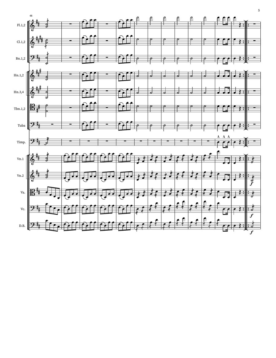 Serenade For Symphony In D Major Large Ensemble scores gallery preview page 5
