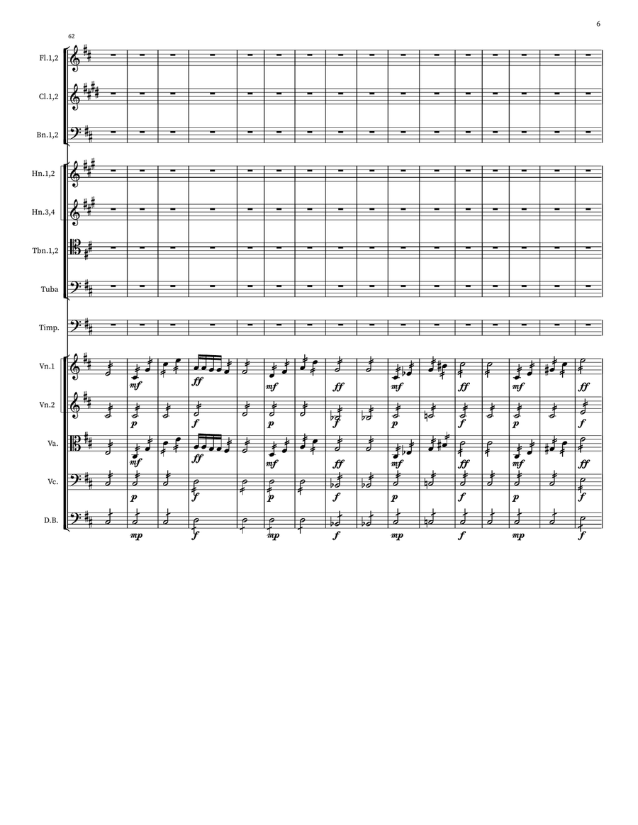 Serenade For Symphony In D Major Large Ensemble scores gallery preview page 6