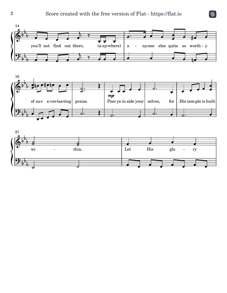 In the Glory of Our King In the Glory of Our King Piano Solo scores gallery preview page 2