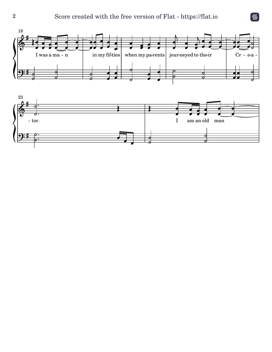 Life's Journey to the Creator Piano Solo scores gallery preview page 2
