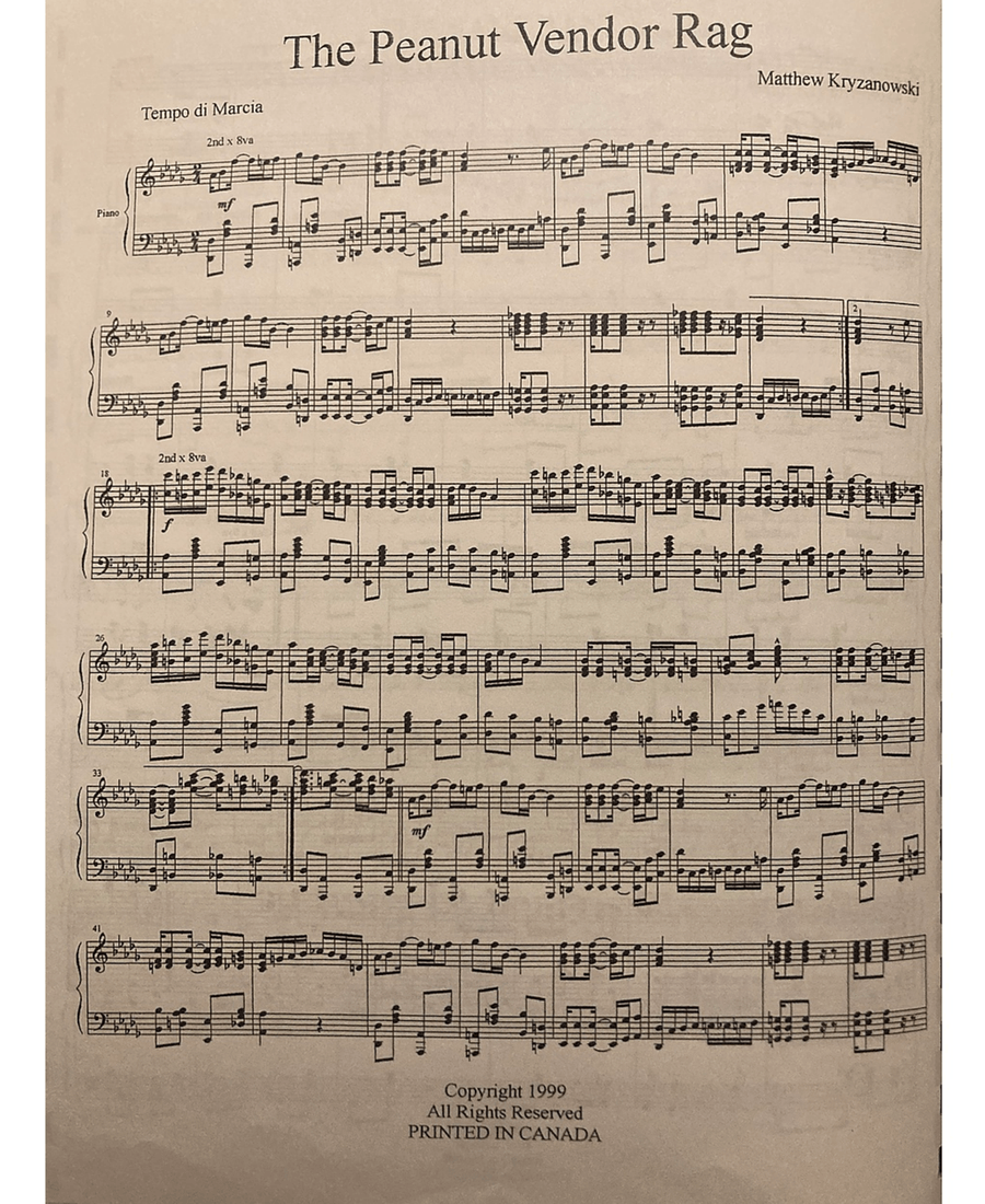 The Peanut Vendor Rag The Peanut Vendor Rag Piano Solo scores gallery preview page 1