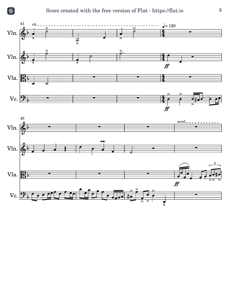 The Cello She Told You Not to Worry About - Score Only String Quartet scores gallery preview page 5