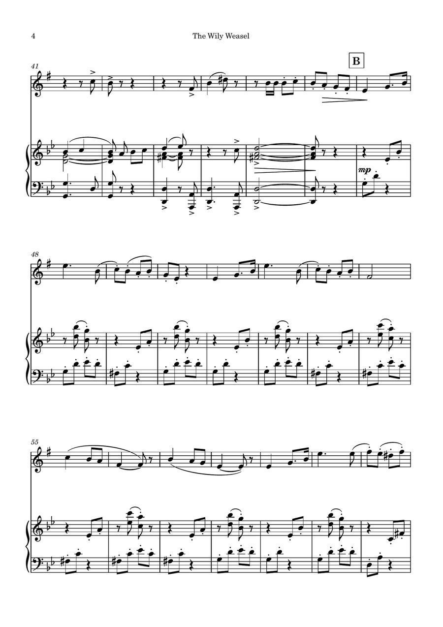 Wily Weasel Wily Weasel Chamber Music scores gallery preview page 4