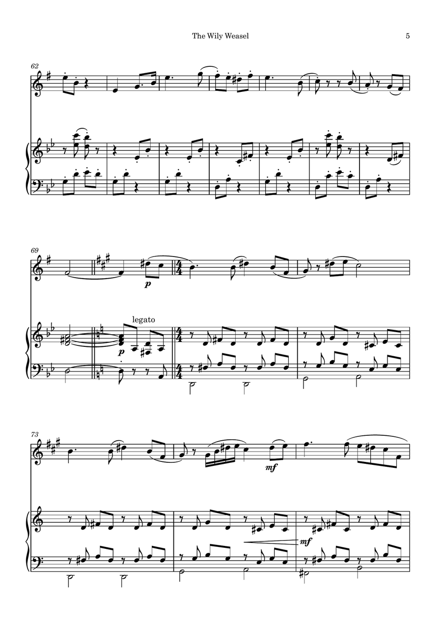 Wily Weasel Wily Weasel Chamber Music scores gallery preview page 5