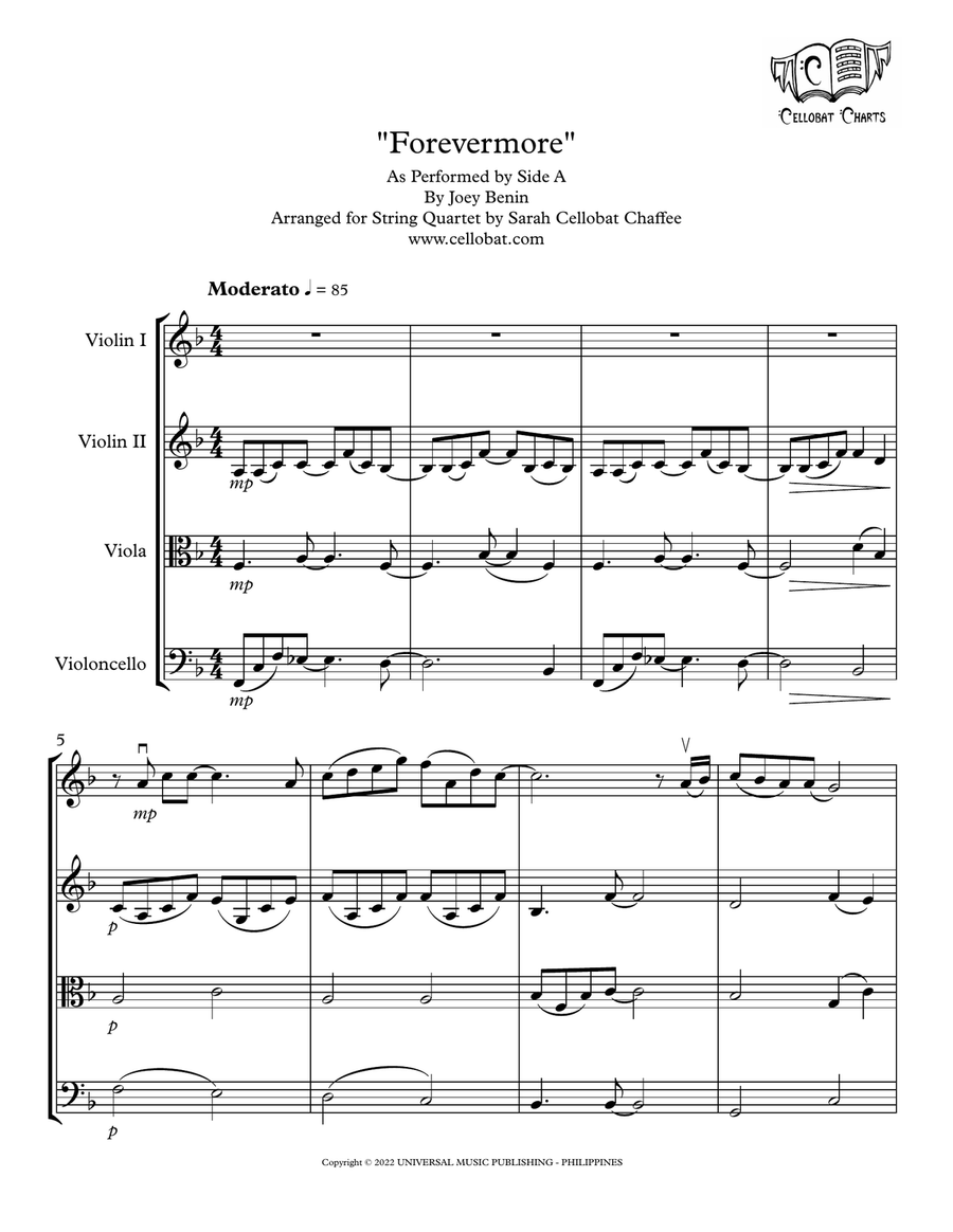 Forevermore String Quartet scores gallery preview page 1