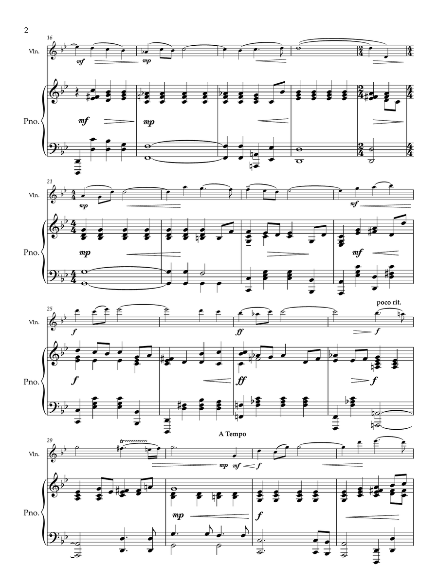 Cantilena for Violin and Piano - (part included) Violin scores gallery preview page 4