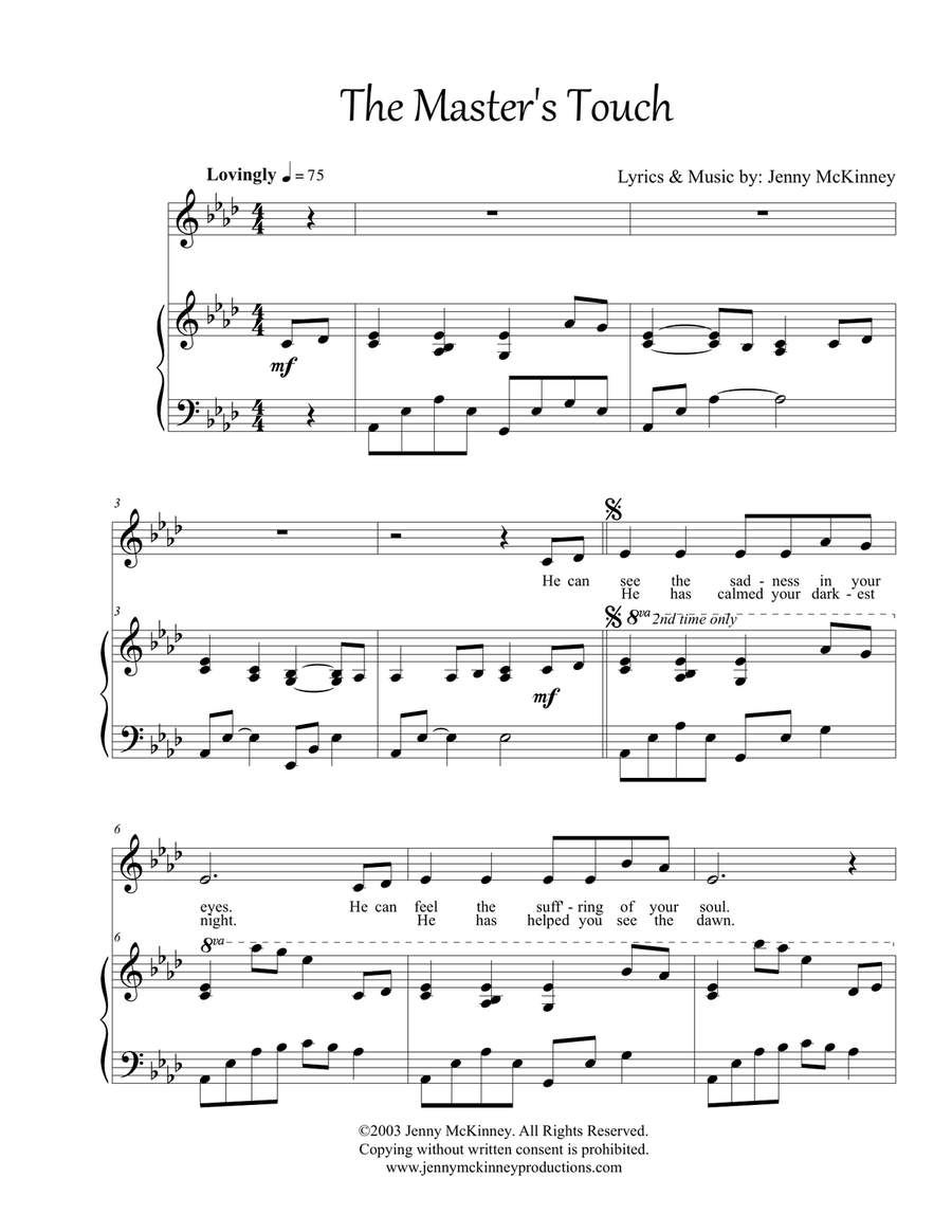 The Master's Touch The Master's Touch Piano, Vocal scores gallery preview page 1