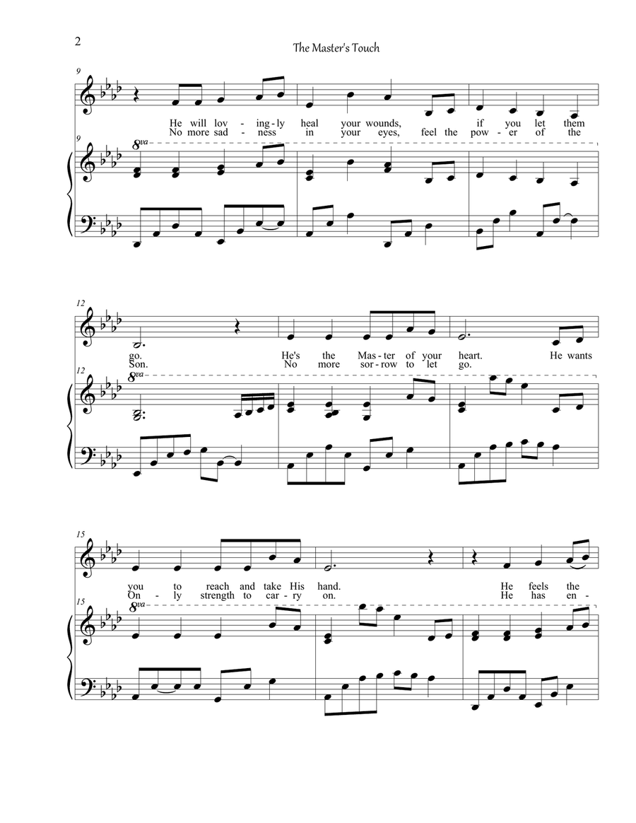 The Master's Touch The Master's Touch Piano, Vocal scores gallery preview page 2