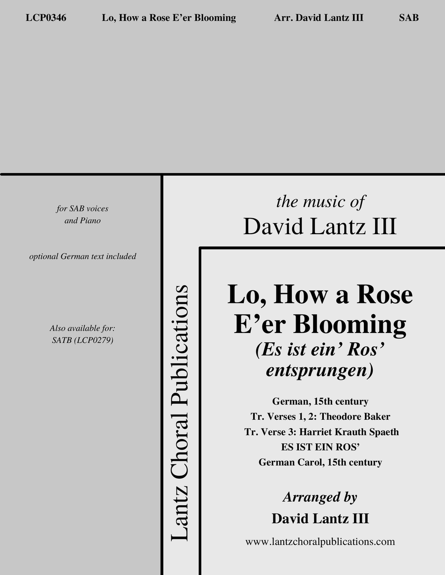 Lo, How a Rose E‘er Blooming 3-Part scores gallery preview page 1