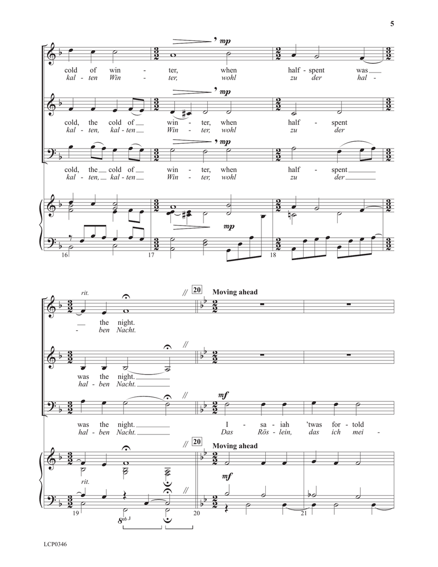 Lo, How a Rose E‘er Blooming 3-Part scores gallery preview page 5