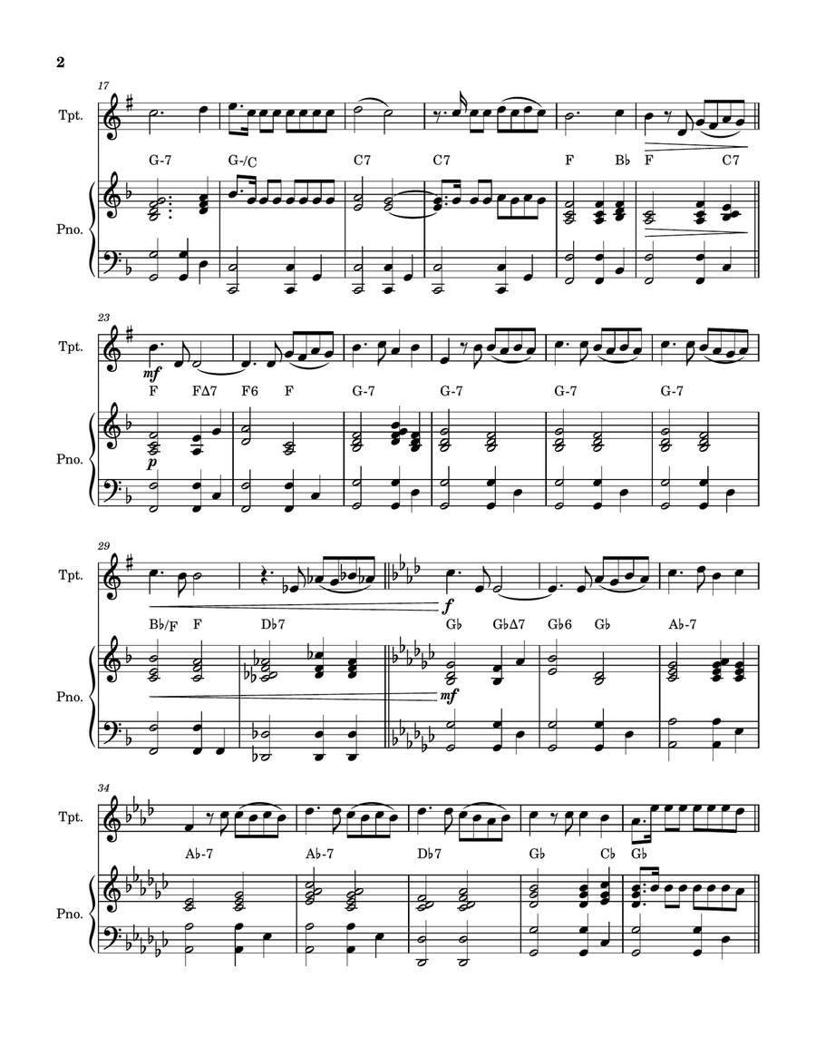 To All The Girls I've Loved Before Trumpet Solo scores gallery preview page 2