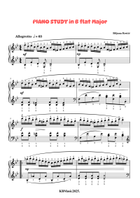 Piano Study in B flat Major Piano Method scores gallery preview page 3